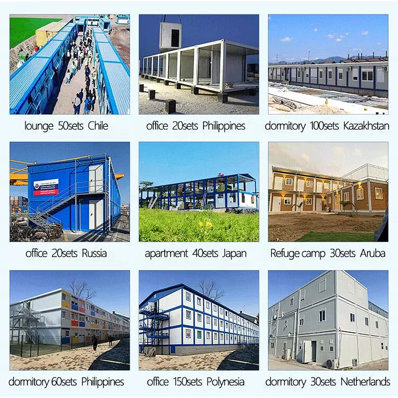 GZXINCHENG الراقية نمط الأعمال الأسود ، رمادي عميق حاوية منزل الجاهزة
