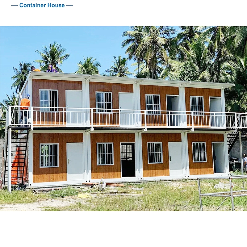 Edificio de contenedores prefabricados modulares de paquete plano de instalación rápida