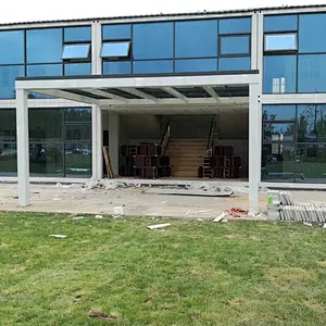 Estilo de negocios de gama alta de Guangzhou Xincheng, negro, casa prefabricada de color gris oscuro con CE y ROHS