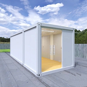 Sala de contenedores de casa prefabricada fabricada para vivir