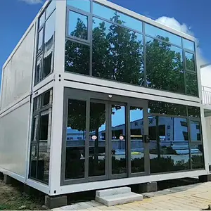 Estilo de negocios de gama alta de Guangzhou Xincheng, negro, casa prefabricada de color gris oscuro con CE y ROHS
