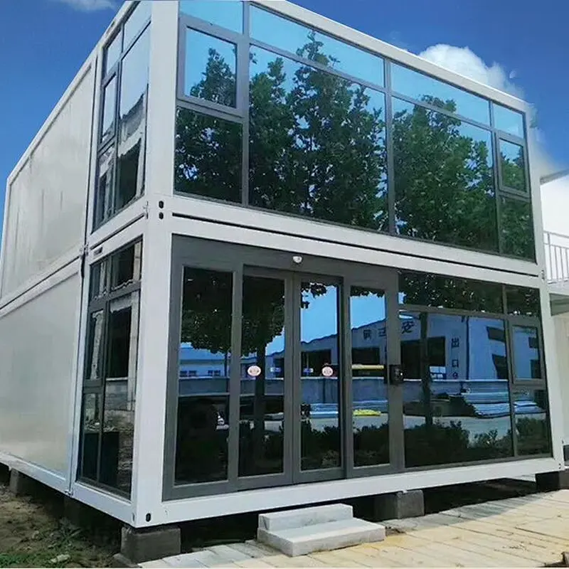 Estilo de negocios de gama alta de Guangzhou Xincheng, negro, casa prefabricada de color gris oscuro con CE y ROHS