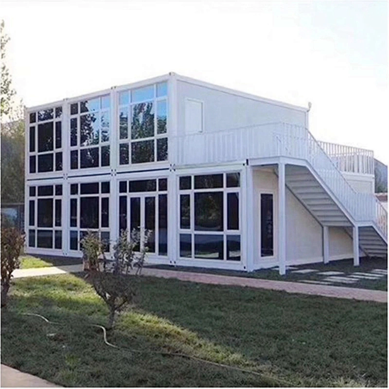 Casas de contenedores portátiles de lujo de paquete plano