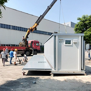 Venta caliente montaje fácil prefabricado casa contenedor de embalaje plano móvil