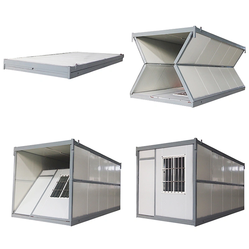 Casa contenedor plegable de estructuras de acero galvanizado