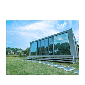 Cabañas de villa prefabricadas de vacaciones de casa contenedor portátil fácil de montar a la venta