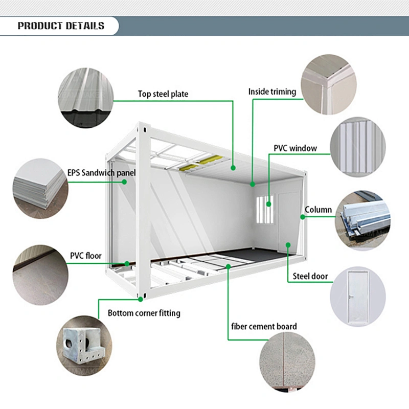 Hight quality 20ft container house Portable house for live