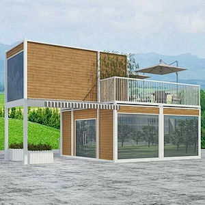 Cabañas de villa prefabricadas de vacaciones de casa contenedor portátil fácil de montar a la venta
