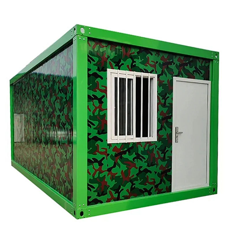 Casa de 2 plantas prefabricada casa de vivienda casa de contenedor de paquete plano para la oficina