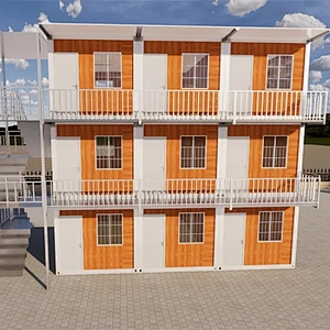 Wholesale 2 Storey Apartment Building Prefab Container House