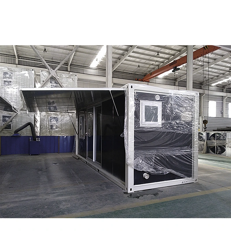 Prefab house Container mobile home with expandable rain canopy