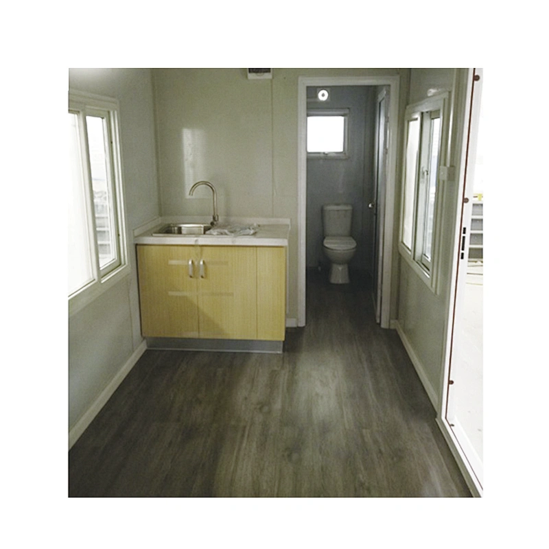 Prefab house Container mobile home with expandable rain canopy