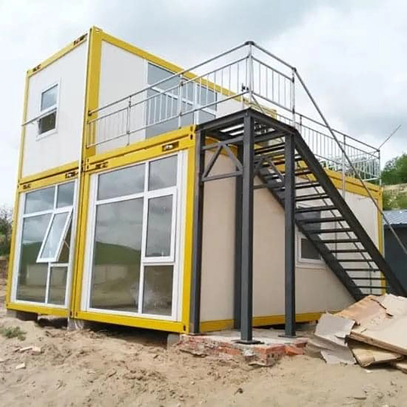 Cabaña de dos pisos Casa contenedor prefabricada
