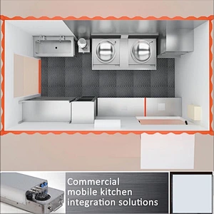 Casa contenedor prefabricada portátil para cocina móvil