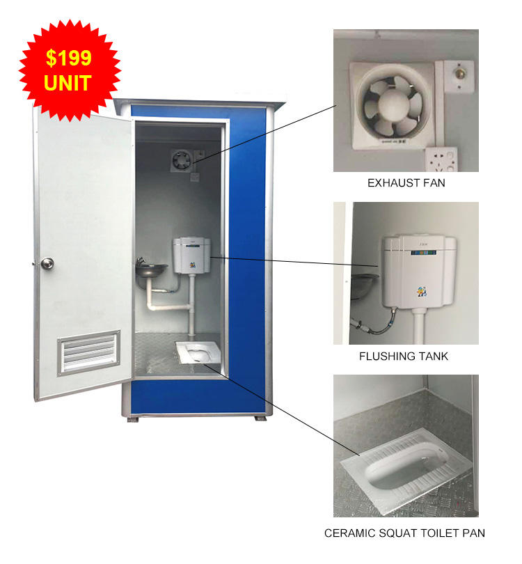 Cheap Outdoor Portable Toilets Mobile Shower Room Prefabricated Mobile Toilet