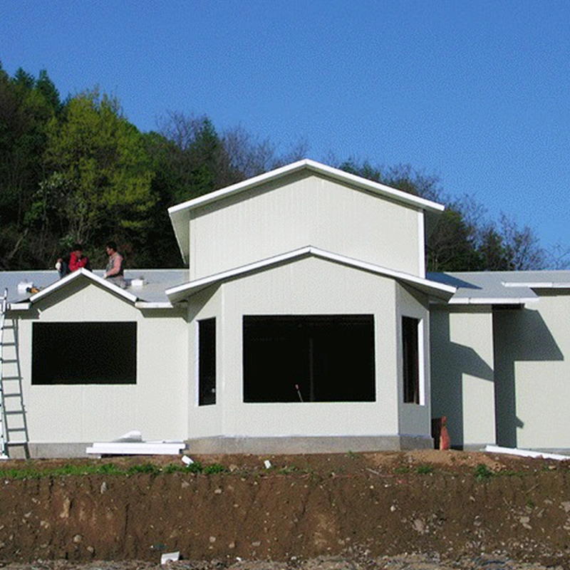 Casa de estructura de acero prefabricada moderna estándar C.E de alta calidad