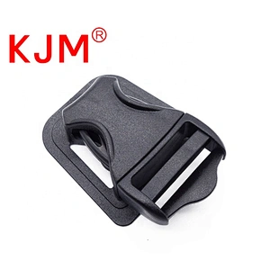 KJM bag accessories customized logo durable plastic strap belt buckle for backpack camera bag