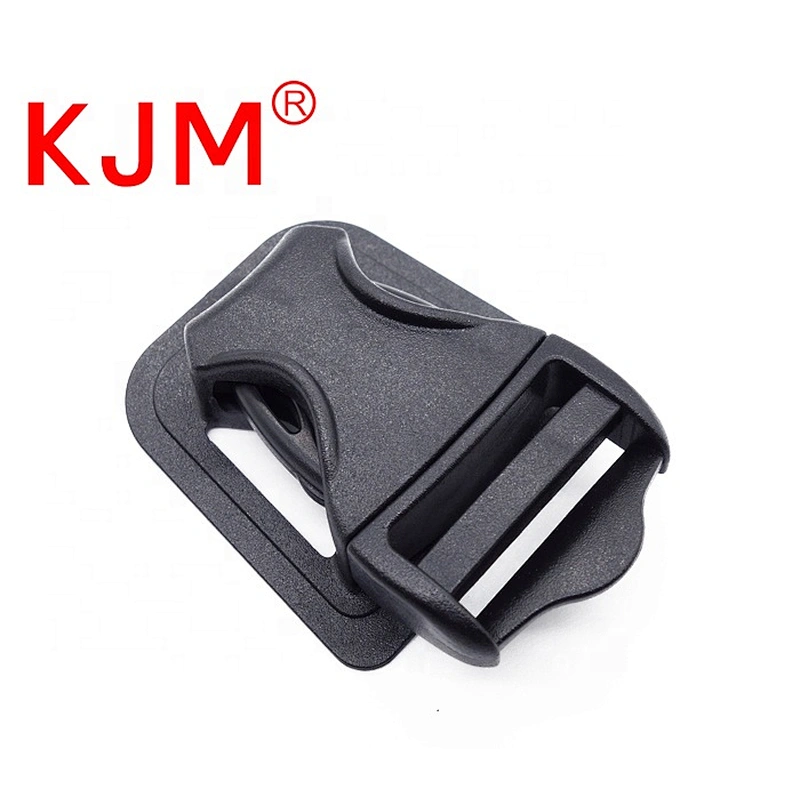 KJM bag accessories customized logo durable plastic strap belt buckle for backpack camera bag