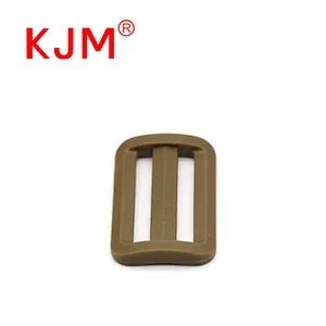 KJM Plastic Webbing Adjuster Anti-slip Tri-glide Slide Belt Buckle for Tactical Bag