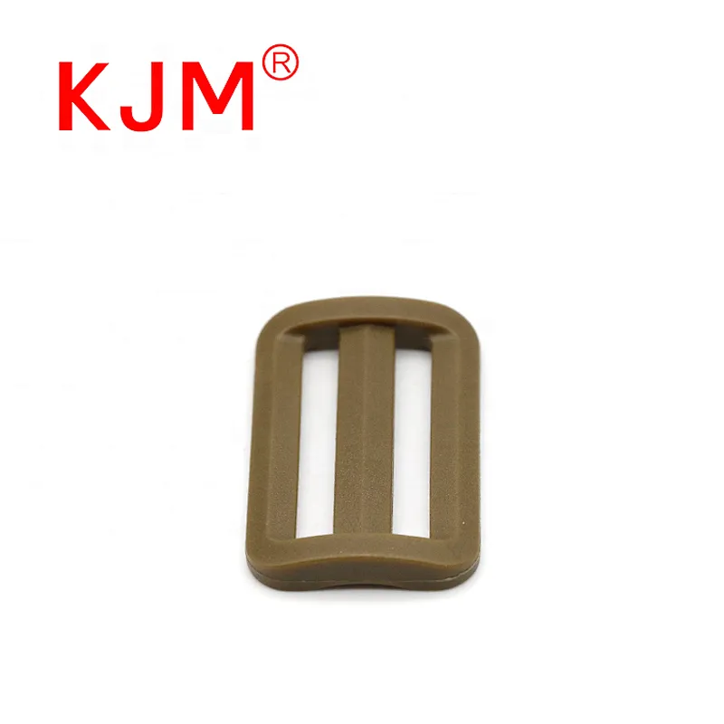 KJM Plastic Webbing Adjuster Anti-slip Tri-glide Slide Belt Buckle for Tactical Bag