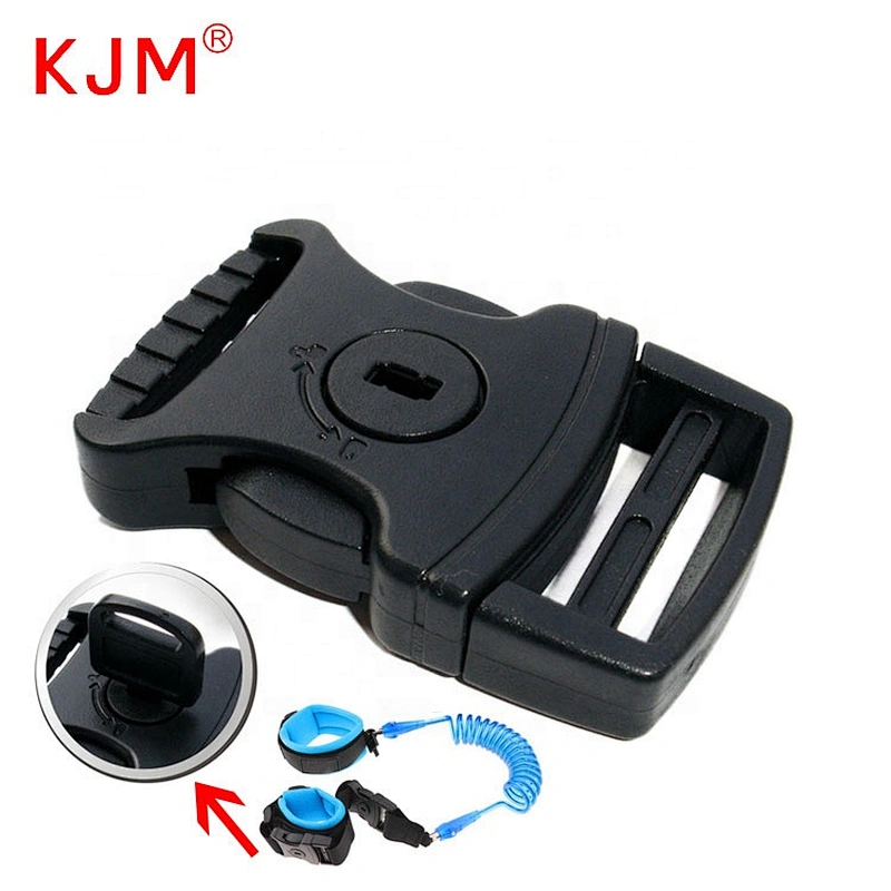 OEM ODM 1 Inch Plastic Side Release  Buckles with Lock for Child Anti Lost Belt