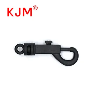 KJM in stock black plastic durable hook for strap webbing 6mm