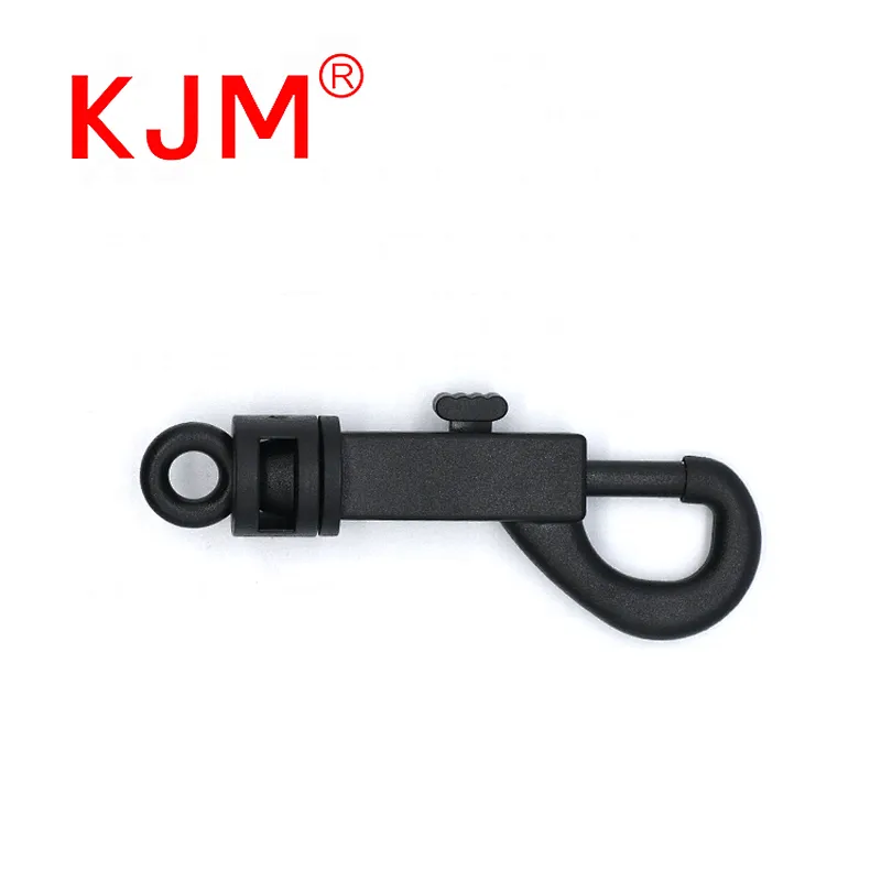 KJM in stock black plastic durable hook for strap webbing 6mm