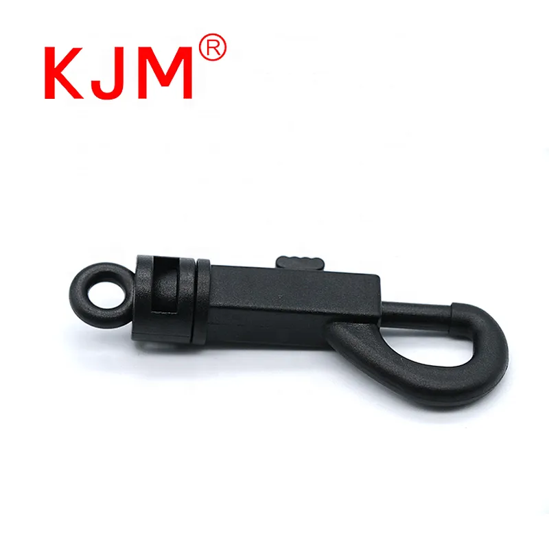 KJM in stock black plastic durable hook for strap webbing 6mm