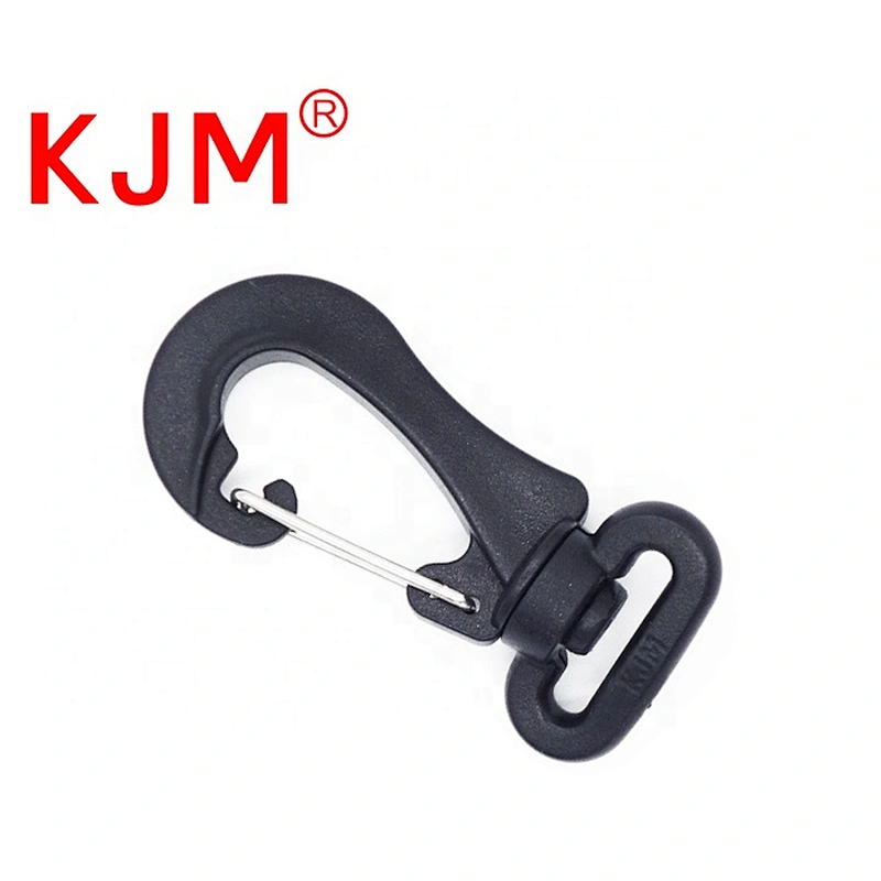 Plastic bag accessory plastic snap swivel hook for backpack