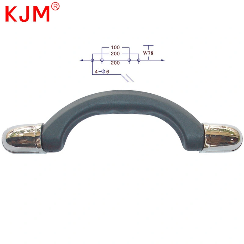Briefcase plastic handle suitcase luggage handle with metal ends