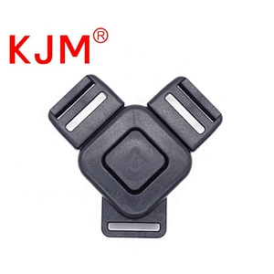 Made In China OEM & ODM Plastic Buckle Harness Stroller 3 Way Buckles for Buggy Webbing