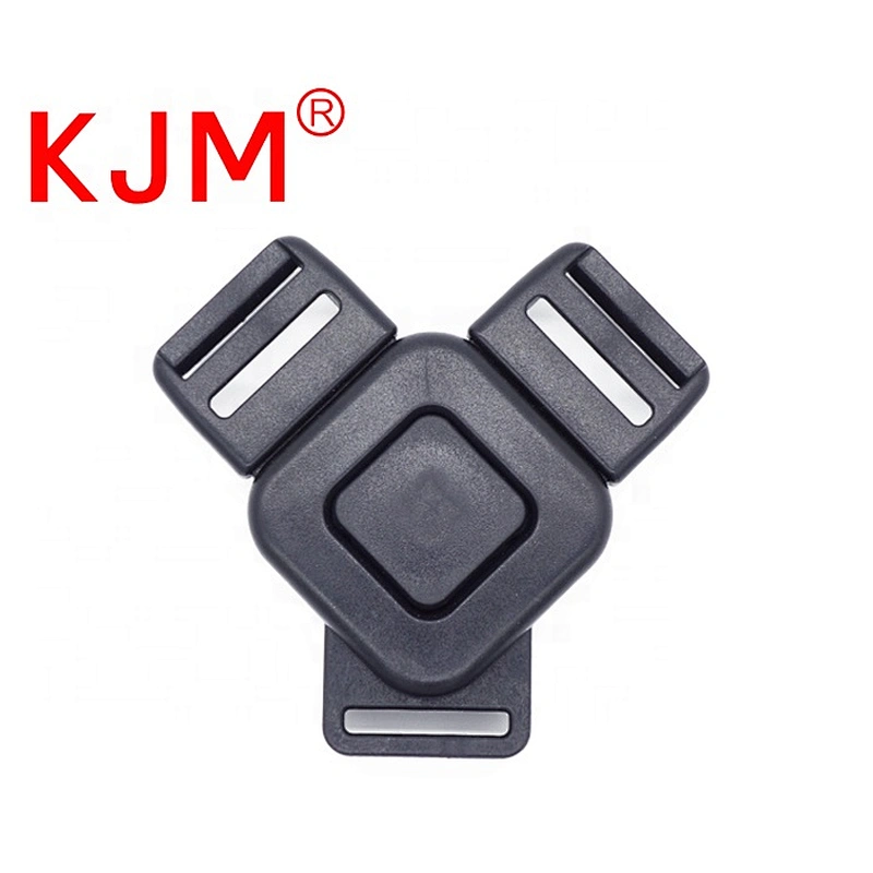 Made In China OEM & ODM Plastic Buckle Harness Stroller 3 Way Buckles for Buggy Webbing