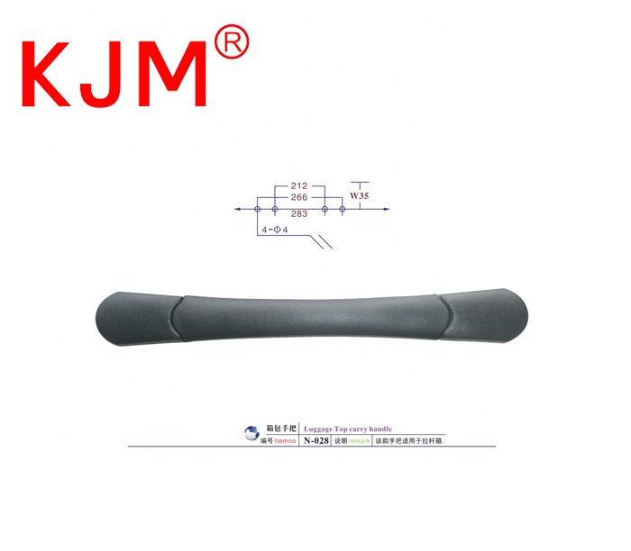 Black color plastic carrying handle for luggage bag box