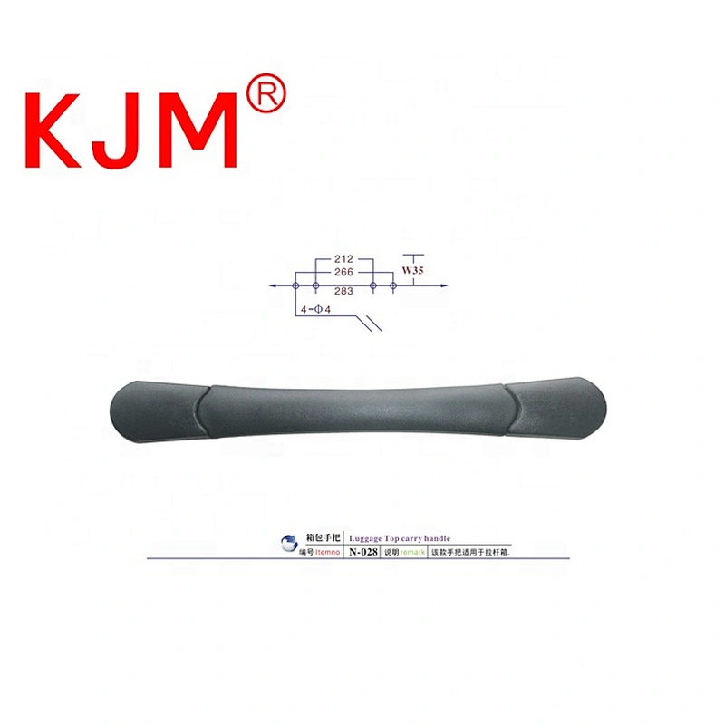 Black color plastic carrying handle for luggage bag box