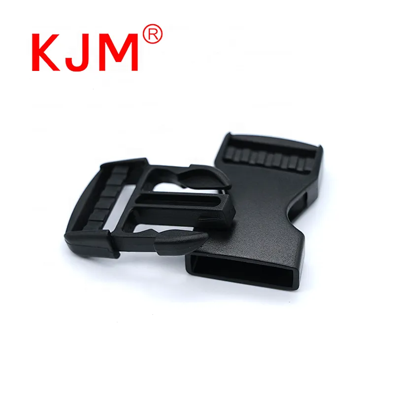 KJM durable Plastic adjustable quick side release buckle for backpack camera bag