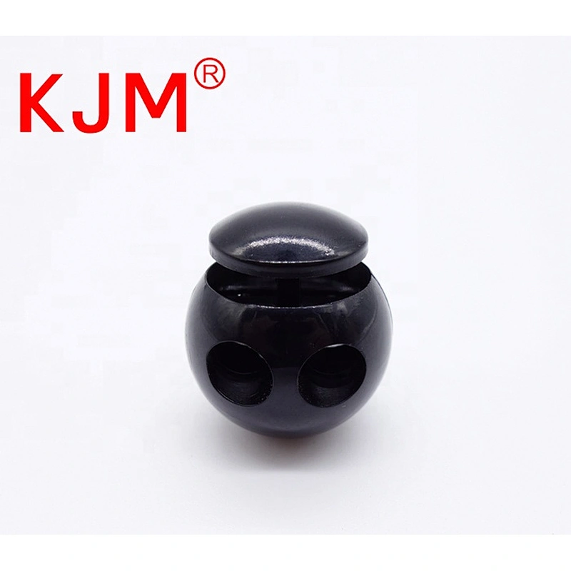 Best selling custom made rope button plastic rope buckle rope cord spring stopper for backpacks