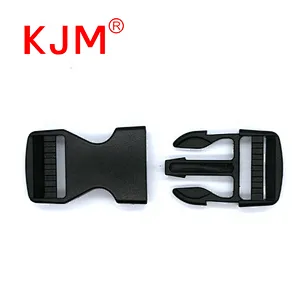 KJM durable Plastic adjustable quick side release buckle for backpack camera bag