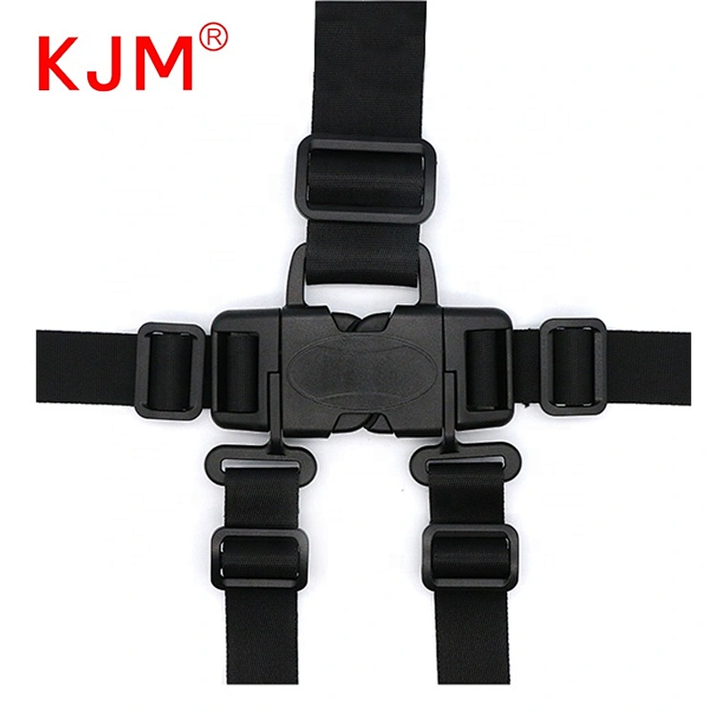 KJM Customized Service 5 Way Plastic Side Release Buckle with Safety Belt for Children Stroller