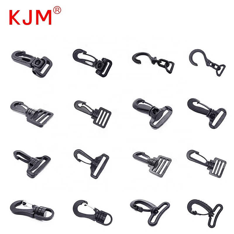 Bag Clasps Lobster Swivel Trigger Clips Bag G Hook Plastic Snap Hook Black Swivel Clip