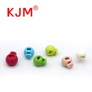 In Stock Plastic Bag Round Spring Toggle Cord Lock Stopper for Travel Backpack Clothing Shoes