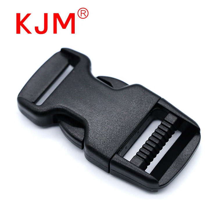KJM heavy duty adjustable 25mm plastic strap belt side release buckle bag for backpack