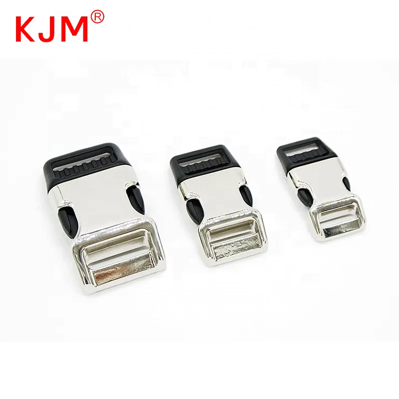 KJM Strong Pull Quick Side Release Metal Buckle for Dog Collar