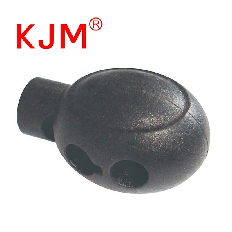 Wholesale 4mm Double Hole Plastic String Toggle Cord Lock for Backpack