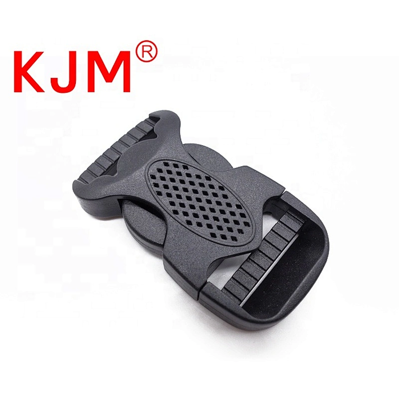 Plastic side release single adjustable buckle for backpack