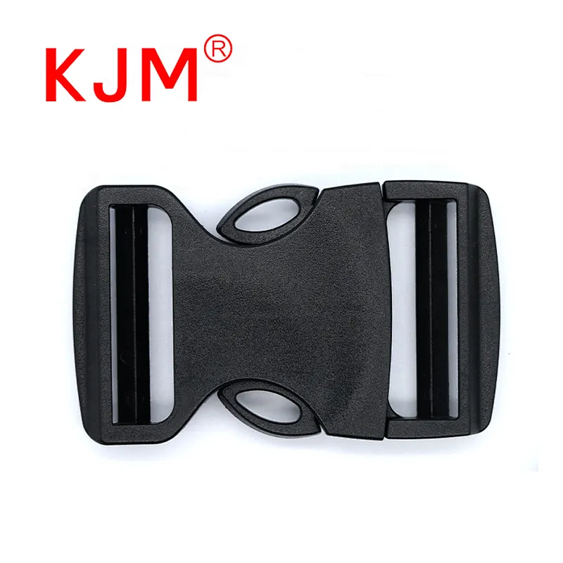 Custom logo Adjuster side quick release strap belt buckles plastic buckle for bag