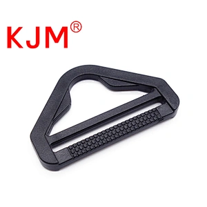Bag backpack webbing plastic triangle ring with belt loop strap slider buckle