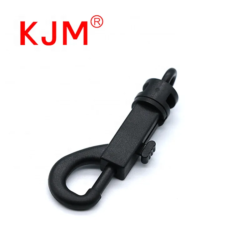 KJM in stock black plastic durable hook for strap webbing 6mm