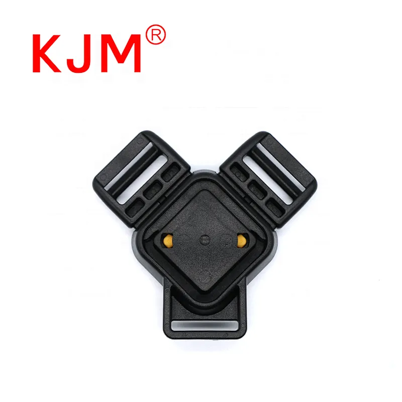 Made In China OEM & ODM Plastic Buckle Harness Stroller 3 Way Buckles for Buggy Webbing