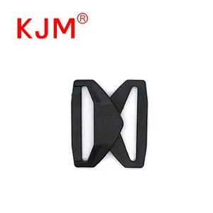 KJM High Quality Black POM Plastic Interlocking Buckle for Luggage Strap