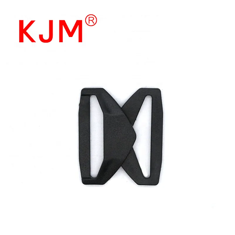 KJM High Quality Black POM Plastic Interlocking Buckle for Luggage Strap